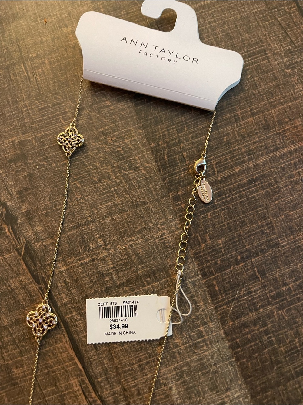 Ann Taylor Gold Filigree Drop Earrings and Necklace - Picture 3 of 7